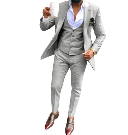 Men's three-piece casual business suit