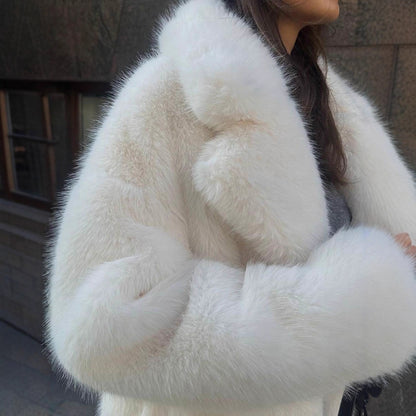 Women's Mid-length Fashion Artificial Wool Coat