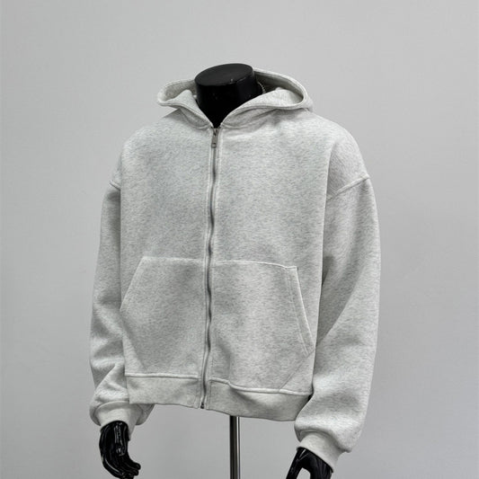 Back Schoolbag Design Men's Coat Flower Gray