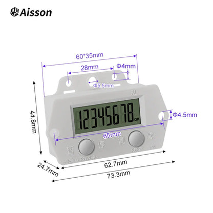 8-Digit Electronic Digital Counter, High-Frequency Punch Counter, No Voltage Counting, No Battery Included, No Sensor Included