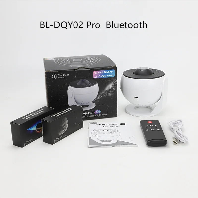 Star Projector Galaxy Night Light HD Image Disc Updated Planetarium Projector with Remote Control and Bluetooth Function for Living Room