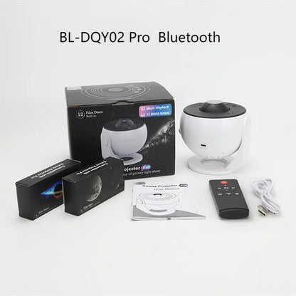 Star Projector Galaxy Night Light HD Image Disc Updated Planetarium Projector with Remote Control and Bluetooth Function for Living Room