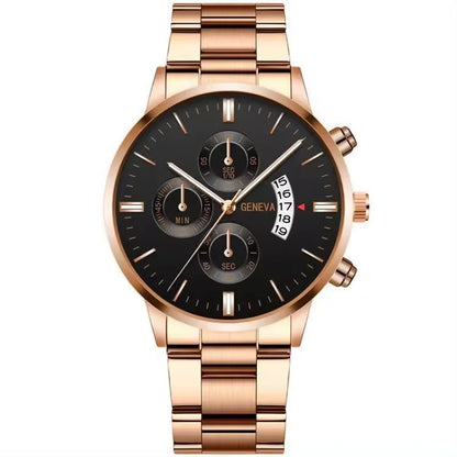 Business Men's Watch Luxury Dial Men's Leisure Quartz Watch Fashion Wristwatch