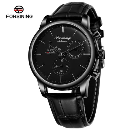 Power Reserve Uhren Forsining New Business Men's Wristwatch Genuine Leather OEM Watch Hot Automatic Water Resistant Luxury Watches
