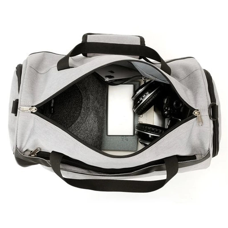 High Quality Durable Waterproof Foldable Sport Gym Bag Light Oxford Cloth Travel Duffel Rock Style Custom Pattern Outdoors