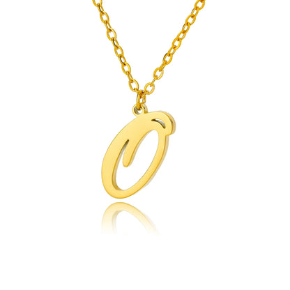Dainty Initial Letter Necklaces For Women Gold Color Minimalist Stainless Steel Initial Necklace Femme Wedding Jewelry Gift
