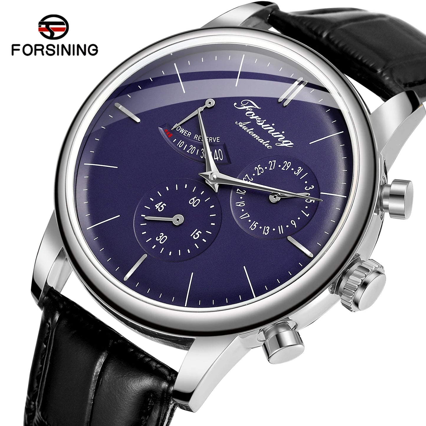 Power Reserve Uhren Forsining New Business Men's Wristwatch Genuine Leather OEM Watch Hot Automatic Water Resistant Luxury Watches