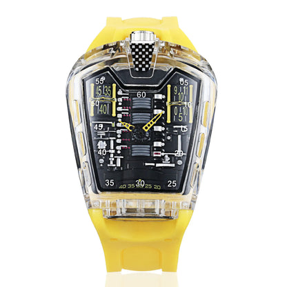 Men's Hollow Watch Ghost Silica Silicone Bracelet Quartz Watch Cool Relogio Men Watch Skeleton Ghost Student Clock