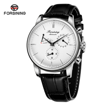 Power Reserve Uhren Forsining New Business Men's Wristwatch Genuine Leather OEM Watch Hot Automatic Water Resistant Luxury Watches