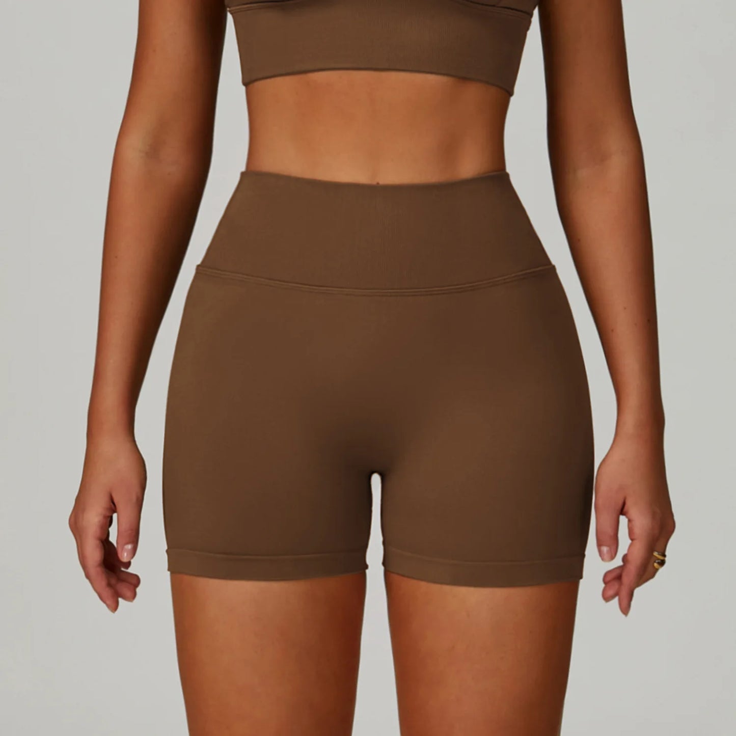 New Arrivals Seamless V-shape Yoga Shorts Shapewear Butt Lifting Fitness Biker Gym Wear Nude Feel High Stretch Women's Shorts