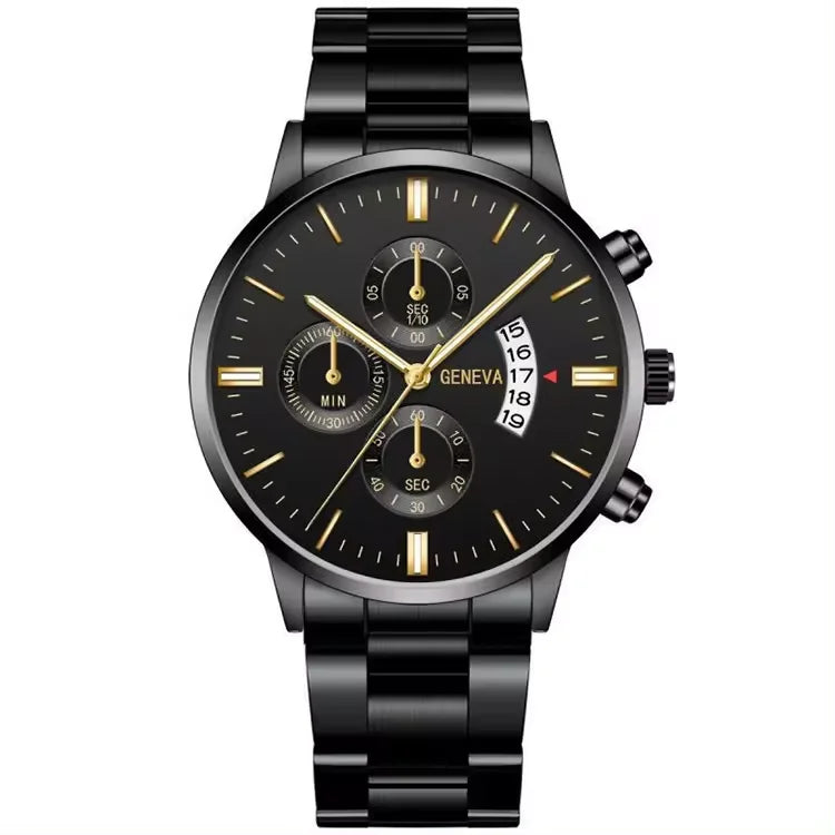 Business Men's Watch Luxury Dial Men's Leisure Quartz Watch Fashion Wristwatch