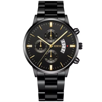 Business Men's Watch Luxury Dial Men's Leisure Quartz Watch Fashion Wristwatch