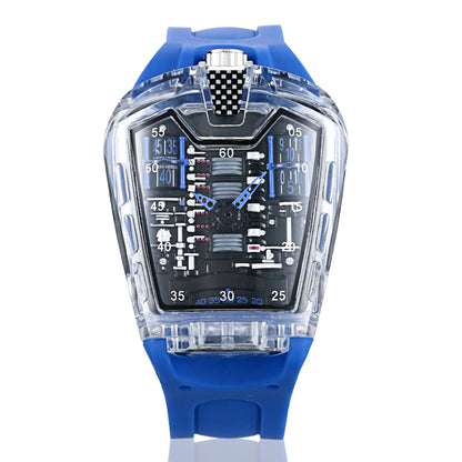 Men's Hollow Watch Ghost Silica Silicone Bracelet Quartz Watch Cool Relogio Men Watch Skeleton Ghost Student Clock