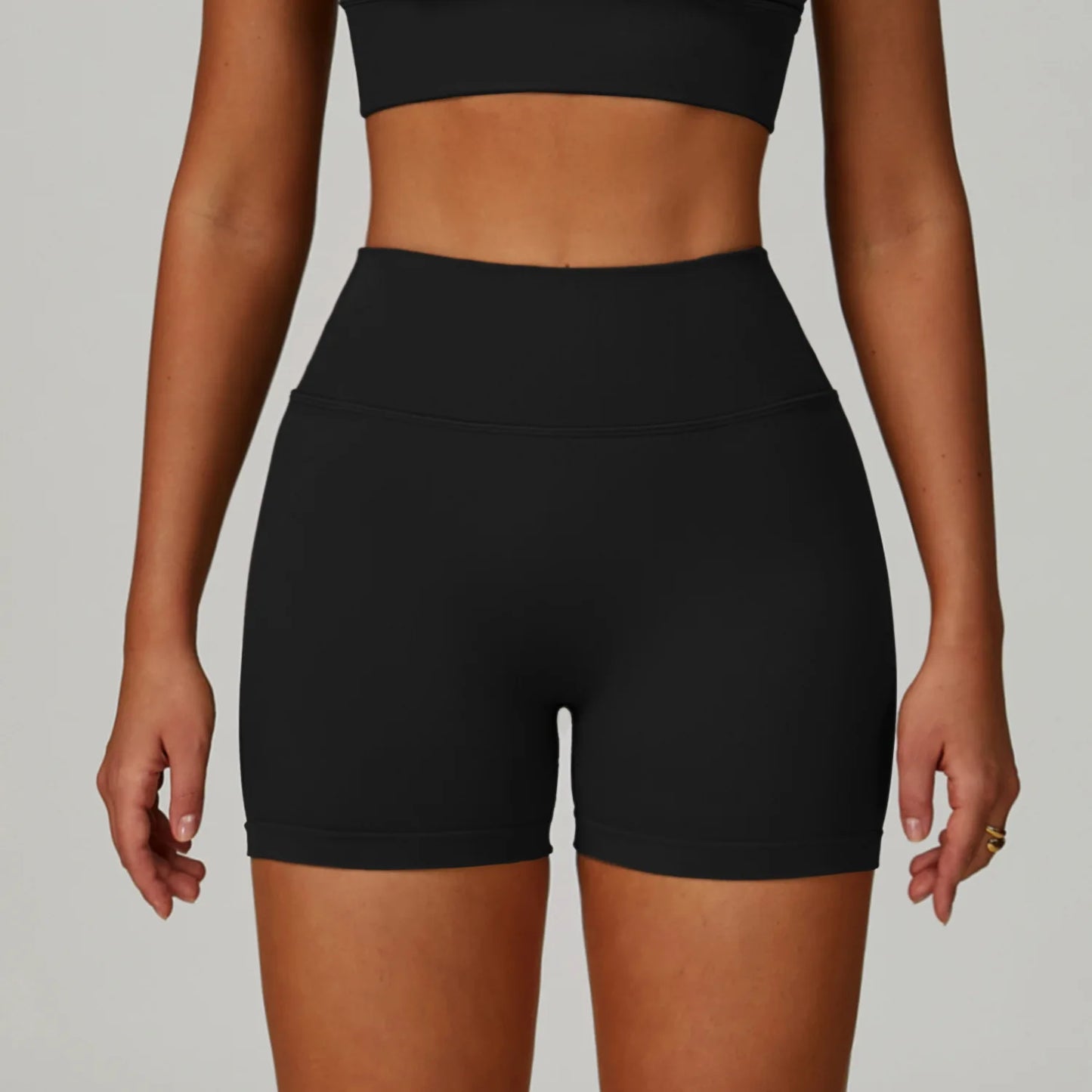 New Arrivals Seamless V-shape Yoga Shorts Shapewear Butt Lifting Fitness Biker Gym Wear Nude Feel High Stretch Women's Shorts