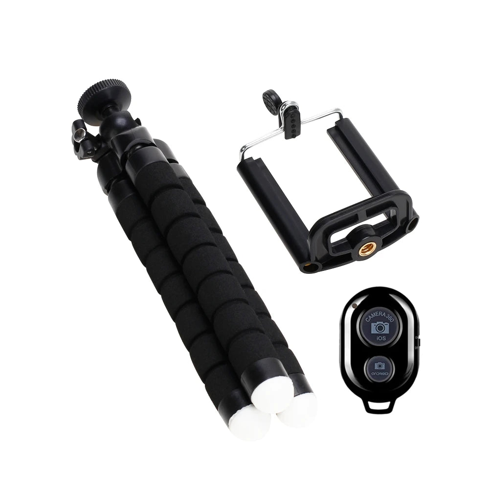 Tripods for cell phones, mini mobile camera holder, smartphone clips, monopod, octopus, tripod stand