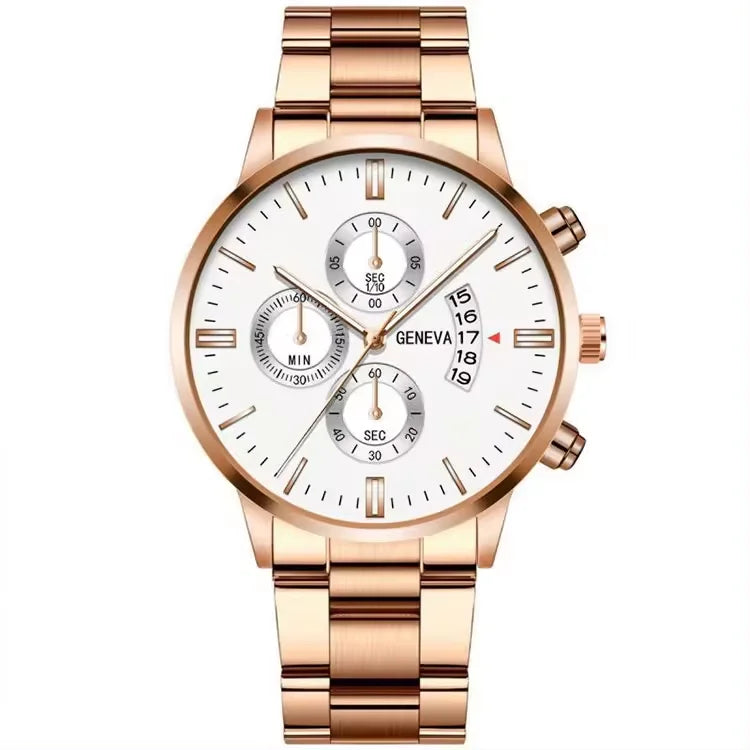 Business Men's Watch Luxury Dial Men's Leisure Quartz Watch Fashion Wristwatch