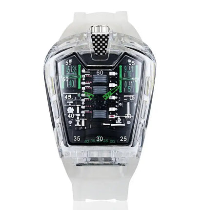 Men's Hollow Watch Ghost Silica Silicone Bracelet Quartz Watch Cool Relogio Men Watch Skeleton Ghost Student Clock
