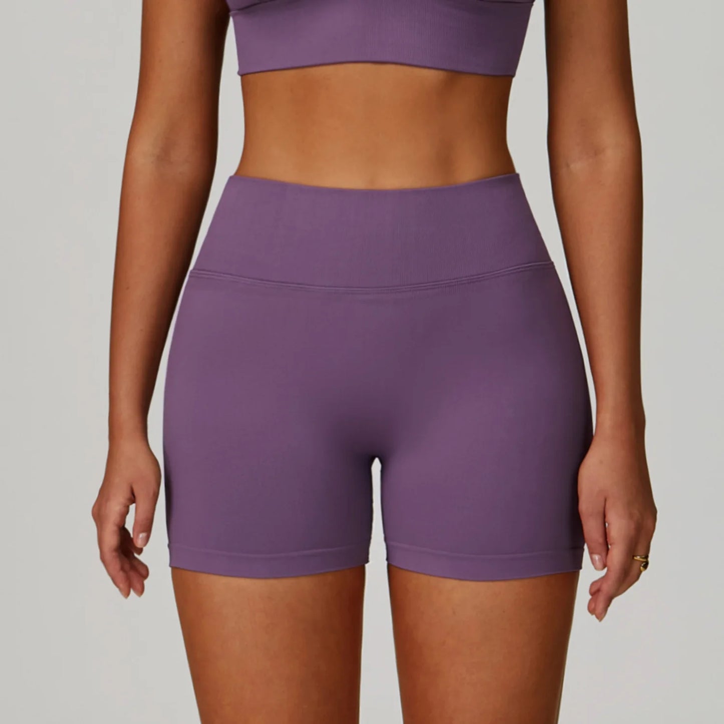 New Arrivals Seamless V-shape Yoga Shorts Shapewear Butt Lifting Fitness Biker Gym Wear Nude Feel High Stretch Women's Shorts