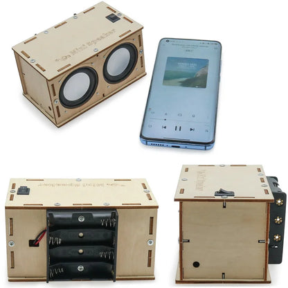 DIY Electronic Sound Amplifier Bluetooth Speaker Box School Science Projects Experiment Kits Science Toys For Children Education