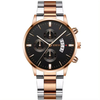 Business Men's Watch Luxury Dial Men's Leisure Quartz Watch Fashion Wristwatch