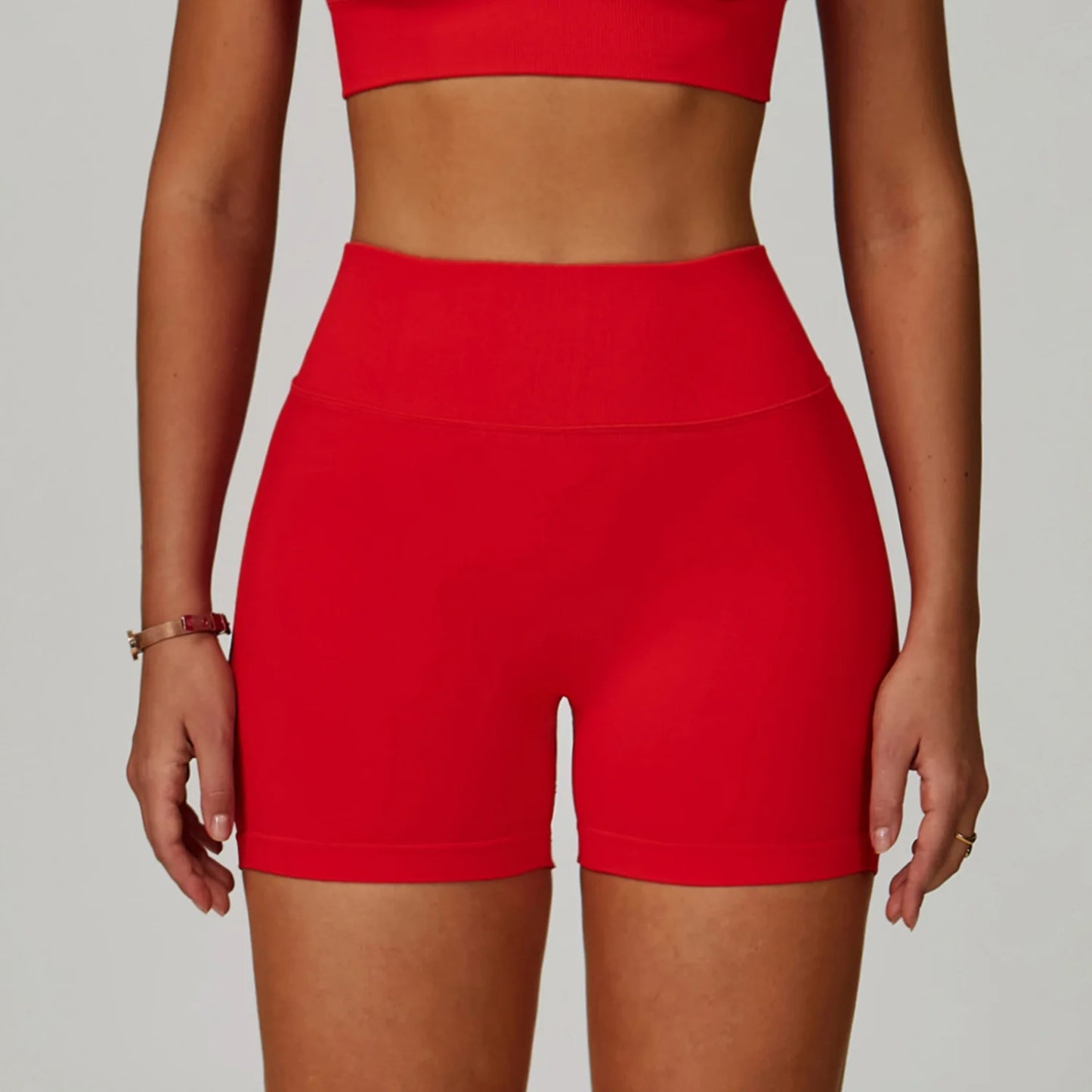 New Arrivals Seamless V-shape Yoga Shorts Shapewear Butt Lifting Fitness Biker Gym Wear Nude Feel High Stretch Women's Shorts
