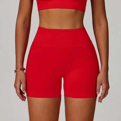 New Arrivals Seamless V-shape Yoga Shorts Shapewear Butt Lifting Fitness Biker Gym Wear Nude Feel High Stretch Women's Shorts