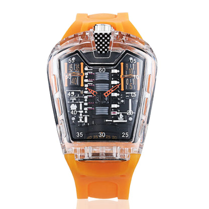 Men's Hollow Watch Ghost Silica Silicone Bracelet Quartz Watch Cool Relogio Men Watch Skeleton Ghost Student Clock