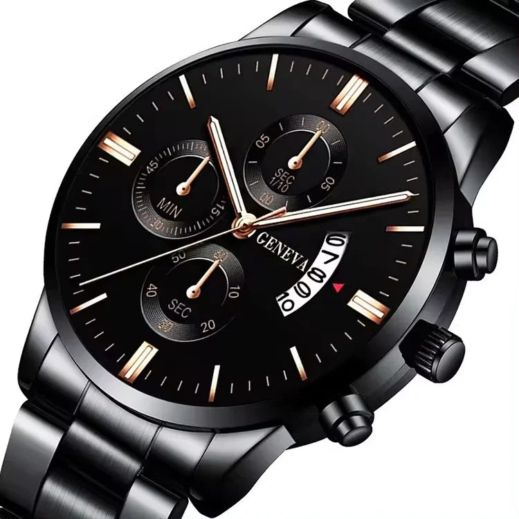 Business Men's Watch Luxury Dial Men's Leisure Quartz Watch Fashion Wristwatch