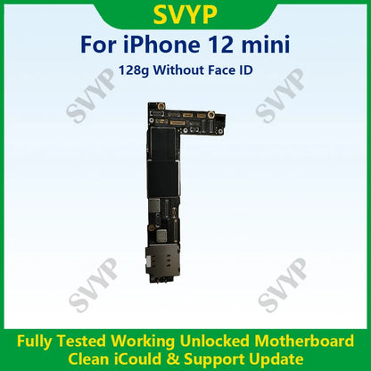 Unlocked Mainboard Fully Tested 100% Working Motherboard Compatible With 12 Mini With Face ID Cleaned iCloud And Support Update