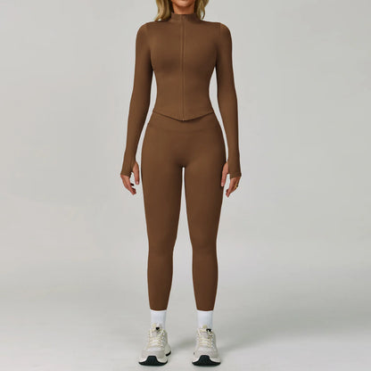 2/3PCS Yoga Suit Sports Set Women Tracksuit Gym Set Seamless Running Workout Set Push Up Long Sleeve Sports Jacket Yoga Clothing