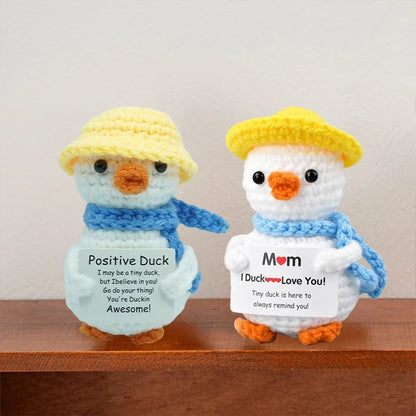 Cute Mini Positive Crochet Bee Hand-woven Animal Doll Thank You Gift for Birthday Teachers Graduation Car Interior Accessories