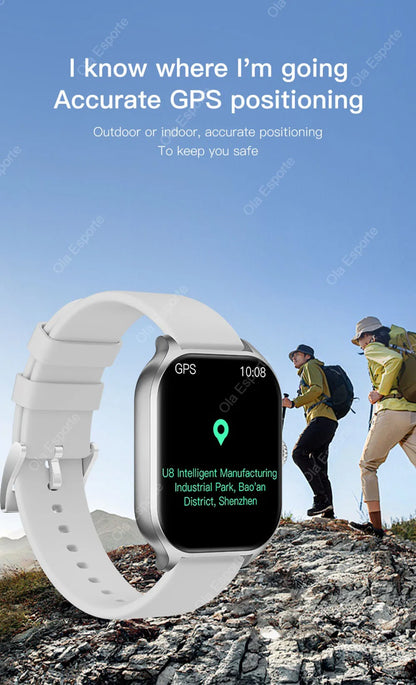 2026 New Smart Watch For Android IOS 2.01Inch Color Screen Bluetooth Call Blood Oxygen/Pressure Monitoring Smart Watch Women Men
