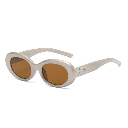 New 2025 Oval Sunglasses for Men Women Fashion Retro Brand Design Shades Eyewear Female Candy Color Goggle Fishing Sun Glasses