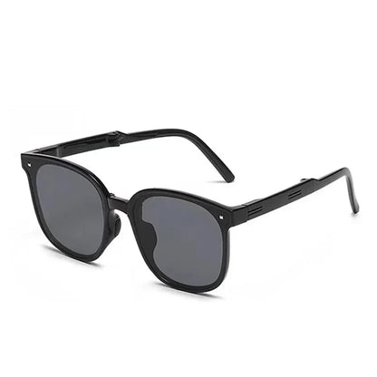 Foldable Sunglasses with Case for Women, Fashion Air Cushion Eyewear, UV 400 Polarized Eyewear