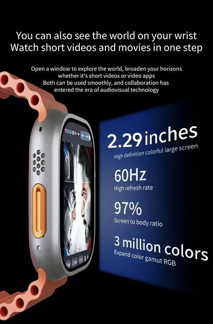 4G Android Smartwatch DW100 New Global Call Fingerprint Unlock 4G SIM Card 2.29 Inch AMOLED Video Chat WIFI GPS App Download