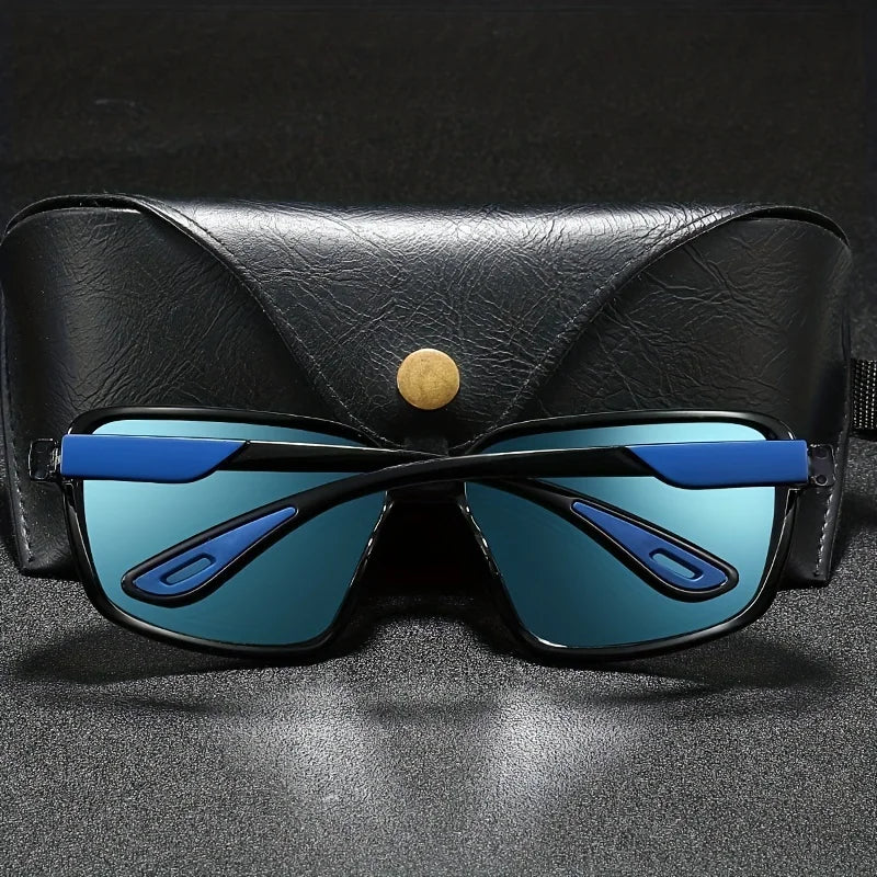 Classic polarized sports sunglasses, unisex, ideal for driving, fishing, hiking, and outdoor activities, UV400 protection.