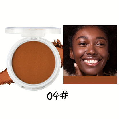 Wheat Bronzing Powder for Dark Skin, Matte Finish, Sweatproof &amp; Oil Dark Foundation Concealer, Powder Puff And Mirror