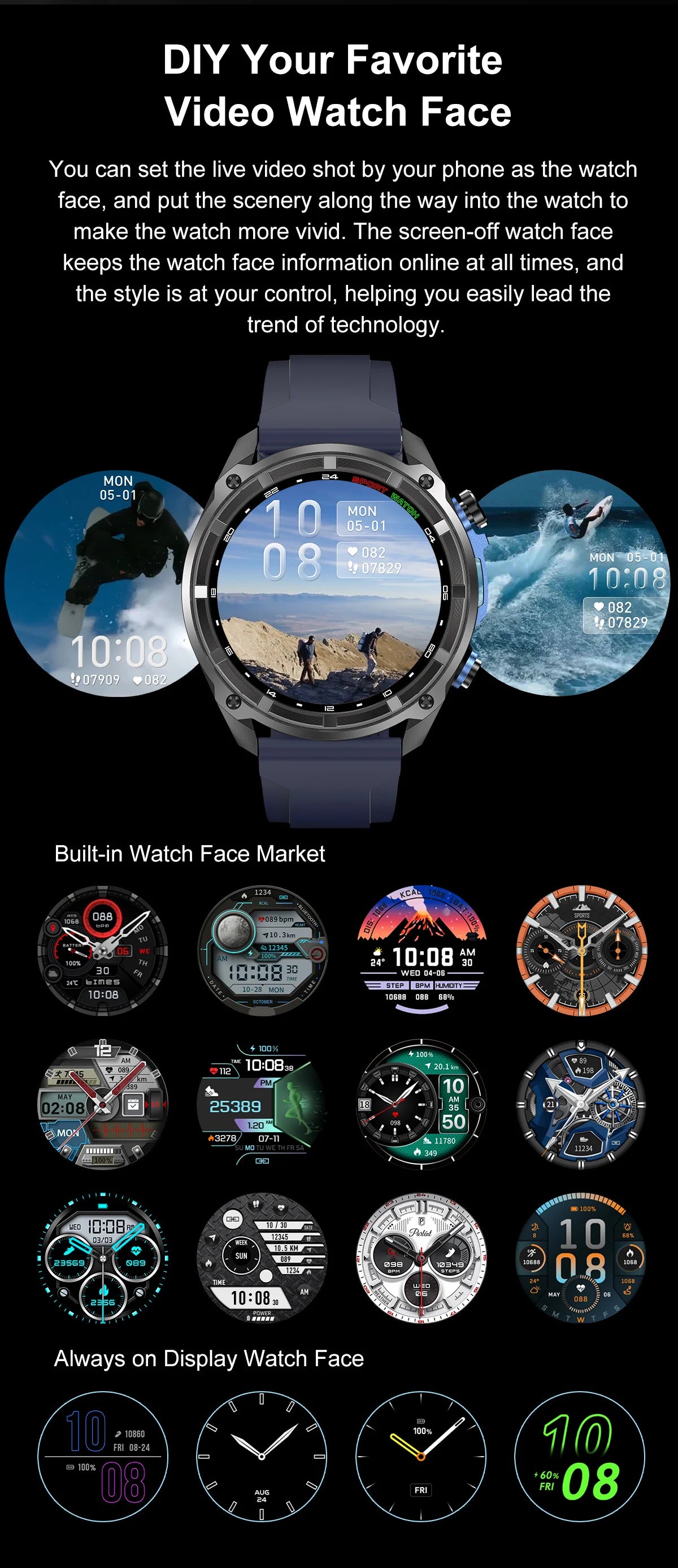 2026 Men GPS New Offline Map Smart Watch 10ATM Waterproof 4GB Route Navigation Clock 1000mAh Battery Outdoors Military Watches