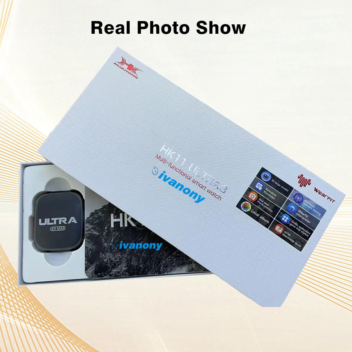 Original HK11 ULTRA3 Smart Watch Support TWS Earphone Connect Network Share Connection AI Robots Receive Call AMOLED Smartwatch