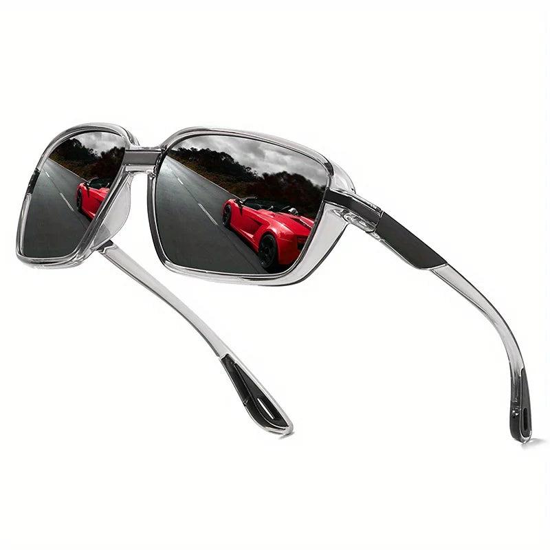 Classic polarized sports sunglasses, unisex, ideal for driving, fishing, hiking, and outdoor activities, UV400 protection.