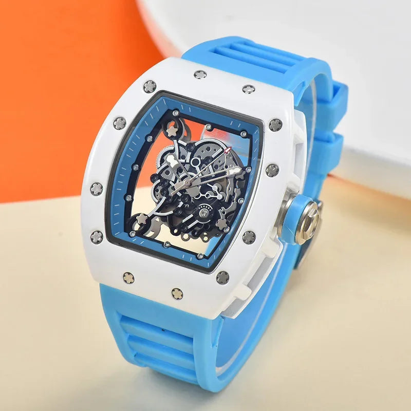 Luxury Quartz Men’s Wristwatch 2025 New Fashion Trend Automatic Waterproof Male Watch Luminous Transparent Watches