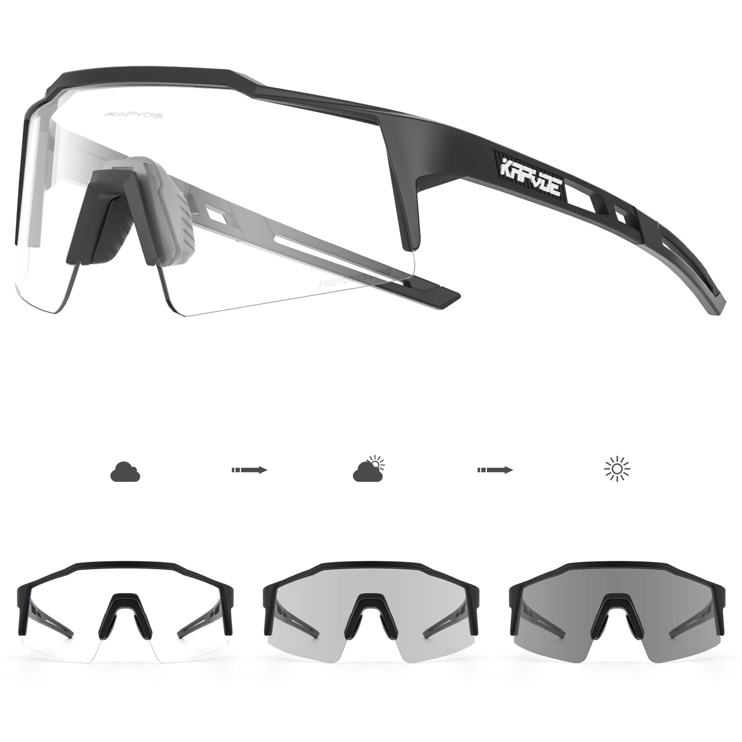 Kapvoe Bike Sunglasses Cycling Glasses for Man MTB Goggles Women Outdoor Camping Hiking Sports  UV400 Riding Bicycle Eyewear