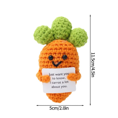 Cute Mini Positive Crochet Bee Hand-woven Animal Doll Thank You Gift for Birthday Teachers Graduation Car Interior Accessories
