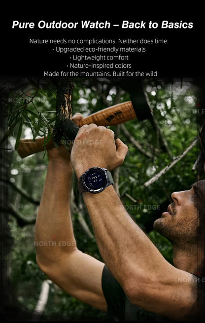 NORTH EDGE 2025 TERRAX Men's Digital Military Watches Outdoor Sports Swimming Waterproof 50M Stopwatch Countdown Light Watch Men