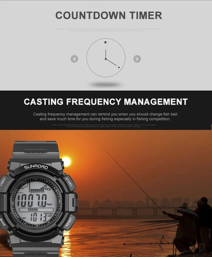 SUNROAD New 715A Sports Watch Altimeter Men's Digital Watches For Men Fishing Clock 3ATM Waterproof Present Reloj Hombre