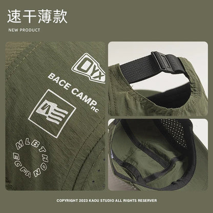 Summer 5 panel Baseball Caps for Men and Women Outdoor Camping cap Sun Protection Quick-drying Running Hat Breathable Golf Hat