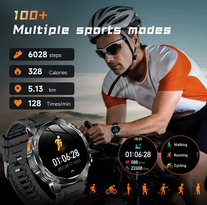 2025 Outdoor New 1000mAh Battery T-Rex 3 Military Grade Smart Watch Men IP69K Waterproof GPS HD Bluetooth Call 100+Sports Watch