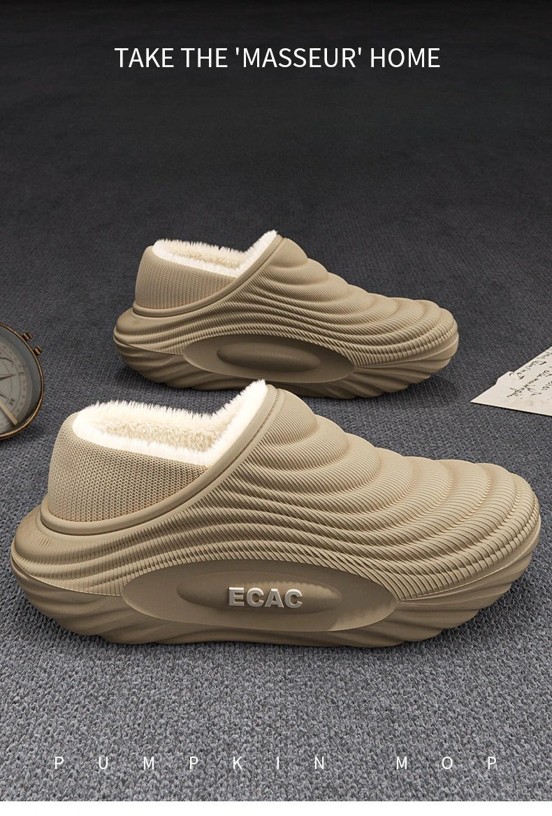 Winter Warm Slipper Women Fluffy Fur Plush Indoor Lazy Thermal Furry Home House Fuzzy Shoe Flat Flip Flop Ladies Slide Men Male