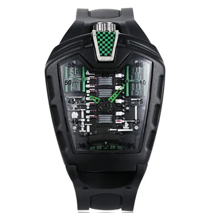 Men's Hollow Watch Ghost Silica Silicone Bracelet Quartz Watch Cool Relogio Men Watch Skeleton Ghost Student Clock