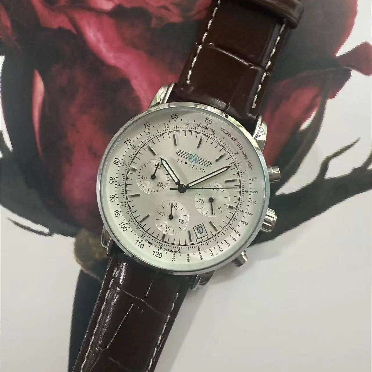 2026 new Zeppelin men's watch retro small three needle chronograph hands luxury gift 8886M series watch